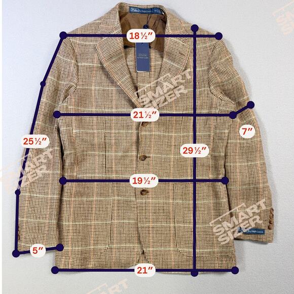 Polo Ralph Lauren Polo Soft Tailored Tick Weave Jacket Brown 40R $998 - Picture 3 of 9